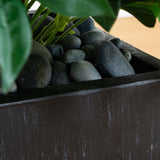 56” Bay Leaf Cone Topiary Artificial Tree UV Resistant in Black Planter (Indoor/Outdoor)-Parc Decor