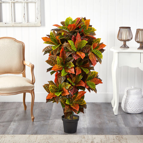 56” Croton Plant (Real Touch)-Parc Decor