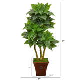 57” Bird Nest Artificial Tree in Brown Planter(Indoor/Outdoor)-Parc Decor