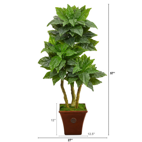 57” Bird Nest Artificial Tree in Brown Planter(Indoor/Outdoor)-Parc Decor