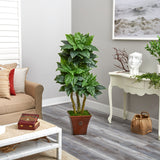 57” Bird Nest Artificial Tree in Brown Planter(Indoor/Outdoor)-Parc Decor