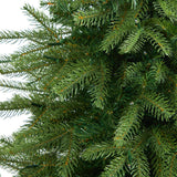 57” Vancouver Fir “Natural Look” Artificial Christmas Tree with 250 Clear LED Lights and 814 Bendable Branches in Red Tower Planter-Christmas Tree-Parc Decor