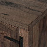 58" Farmhouse TV Stand with 18" Insert Electric Fireplace for Living Room-Parc Decor