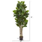 58” Rubber Leaf Artificial Tree-Parc Decor