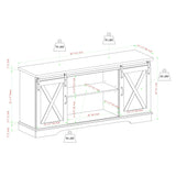 58" Sliding Barn Door TV Stand
