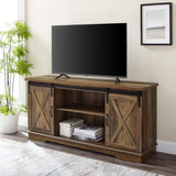58" Sliding Barn Door TV Stand-Entertainment-Parc Decor