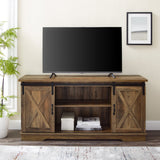 58" Sliding Barn Door TV Stand-Entertainment-Parc Decor