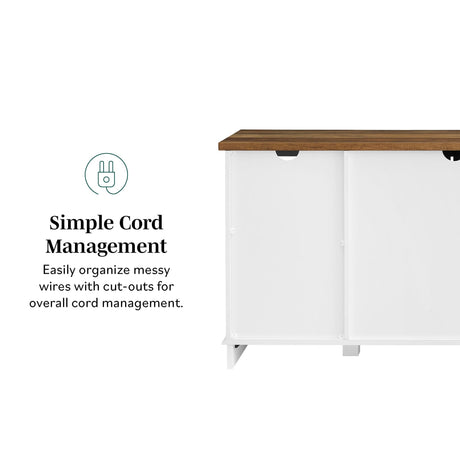 58" Sliding Barn Door TV Stand-Entertainment-Parc Decor