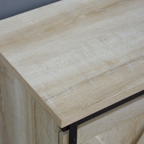 58" Sliding Barn Door TV Stand-Entertainment-Parc Decor