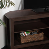 58" Transitional Wood Corner TV Stand-Entertainment-Parc Decor