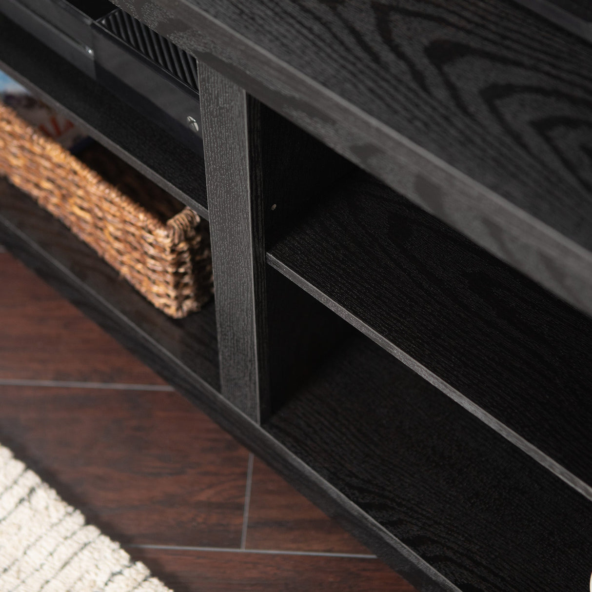 58" Transitional Wood Corner TV Stand-Entertainment-Parc Decor