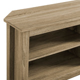 58" Transitional Wood Corner TV Stand-Entertainment-Parc Decor