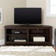 58" Transitional Wood Corner TV Stand-Entertainment-Parc Decor