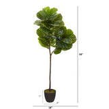 59” Fiddle Leaf Artificial Tree (Real Touch)-Parc Decor