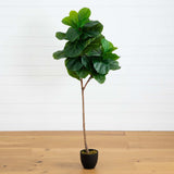 59” Fiddle Leaf Artificial Tree (Real Touch)-Parc Decor
