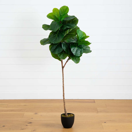 59” Fiddle Leaf Artificial Tree (Real Touch)-Parc Decor