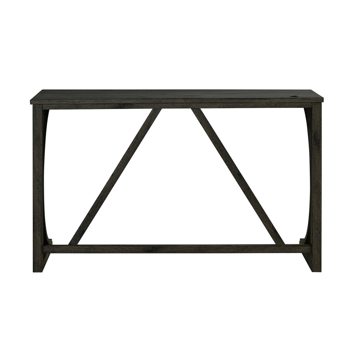 59" Rustic Dining&Bar Table Set with 3 Stools for Apartment, USB-A & USB-C Charging Ports-Parc Decor