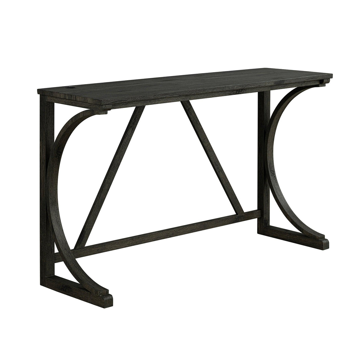 59" Rustic Dining&Bar Table Set with 3 Stools for Apartment, USB-A & USB-C Charging Ports-Parc Decor