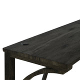 59" Rustic Dining&Bar Table Set with 3 Stools for Apartment, USB-A & USB-C Charging Ports-Parc Decor