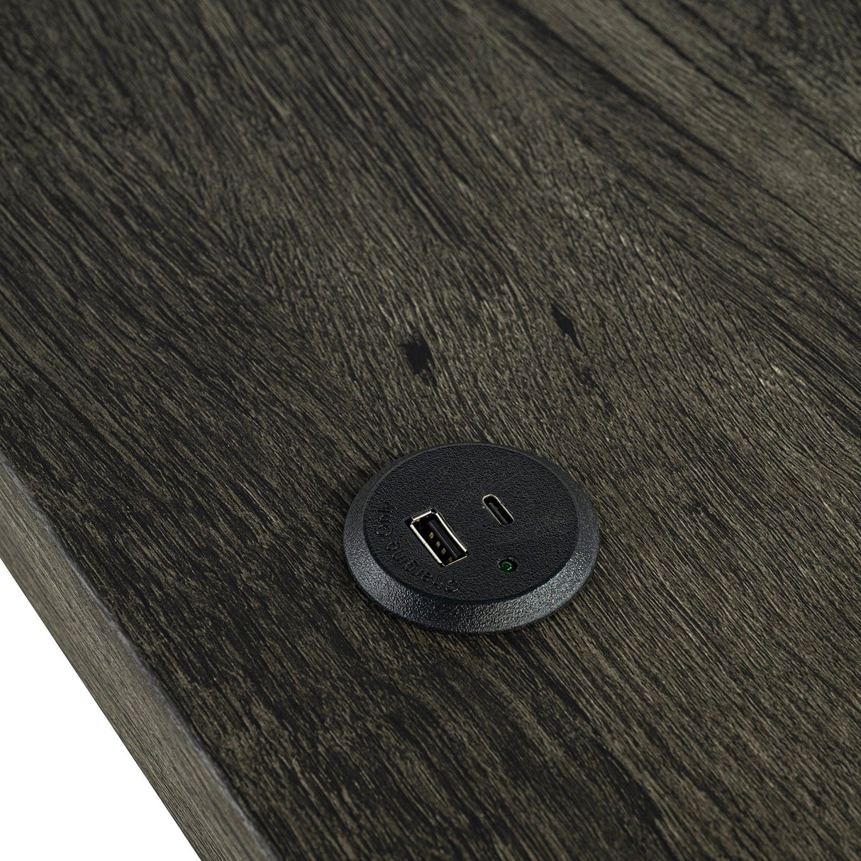 59" Rustic Dining&Bar Table Set with 3 Stools for Apartment, USB-A & USB-C Charging Ports-Parc Decor