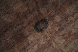 5.10x8.6 Hand Knotted Brown Overdyed Antique Finish Traditional Wool Rug | N34569