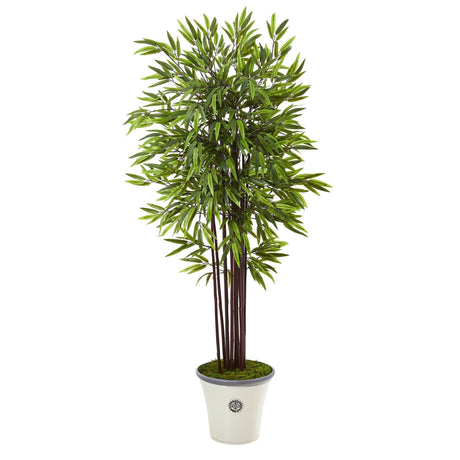 5.5’ Bamboo Artificial Tree in Decorative Planter-Parc Decor