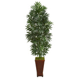 5.5’ Bamboo Palm Artificial Plant in Decorative Planter-Parc Decor