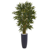 5.5’ Bamboo Tree in Gray Cylinder Planter-Parc Decor