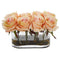 5.5” Blooming Roses in Glass Vase Artificial Arrangement-Parc Decor