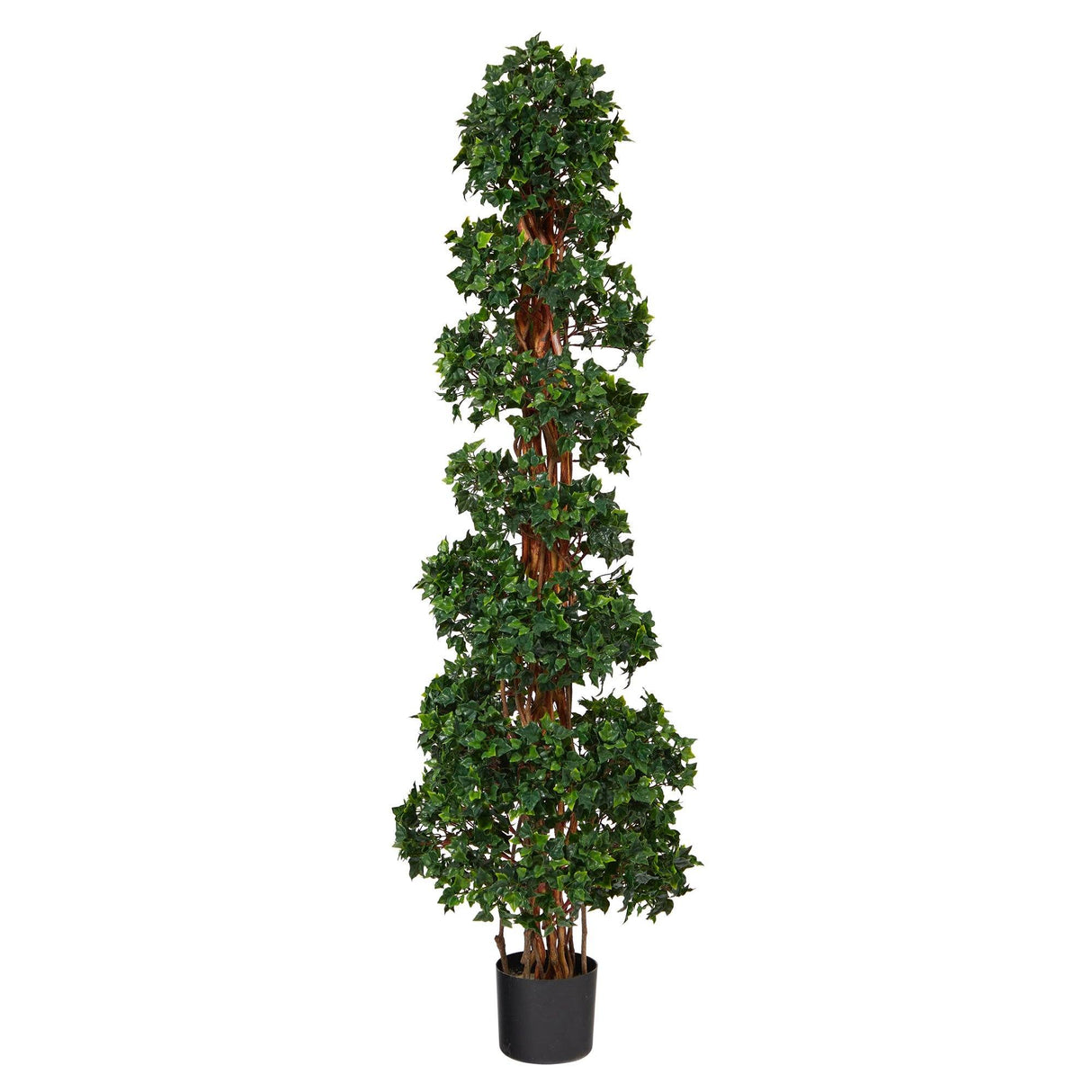 5.5’ English Ivy Topiary Spiral Artificial Tree UV Resistant (Indoor/Outdoor)-Parc Decor
