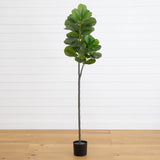 5.5’ Fiddle Leaf Fig Artificial Tree-Parc Decor