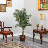 5.5’ Golden Cane Artificial Palm Tree in Decorative Planter-Parc Decor