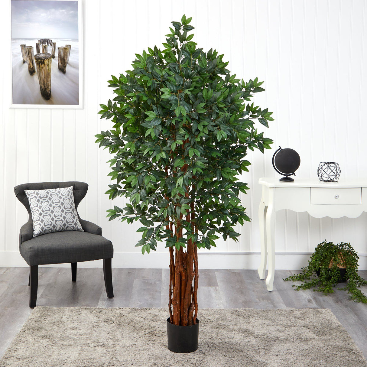 5.5’ Lychee Artificial Tree with Natural Trunk-Parc Decor