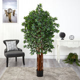 5.5’ Lychee Artificial Tree with Natural Trunk-Parc Decor