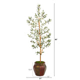 5.5’ Olive Artificial Tree in Decorative Planter-Parc Decor