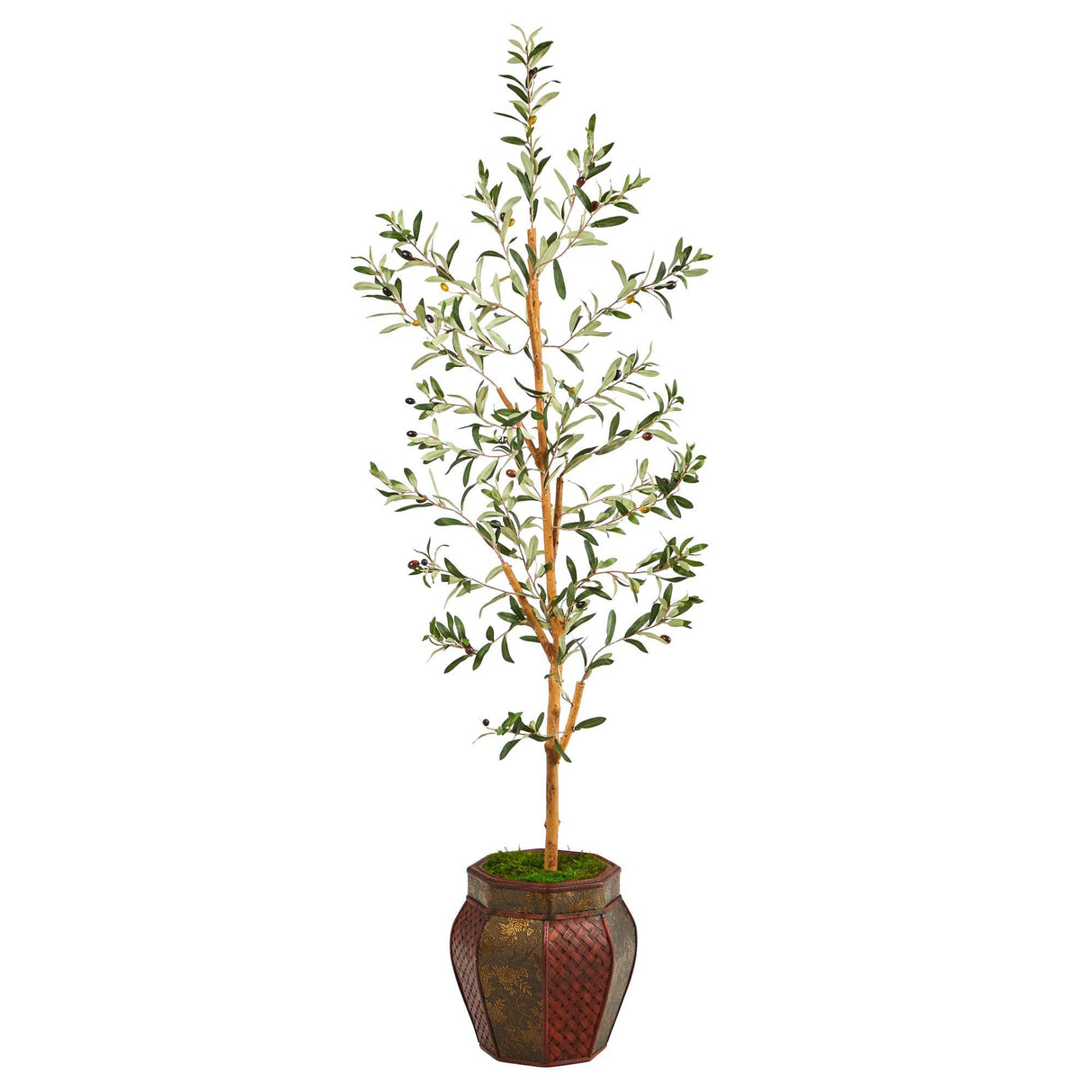 5.5’ Olive Artificial Tree in Decorative Planter-Parc Decor