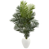 5.5’ Paradise Artificial Palm Tree in White Planter-Parc Decor