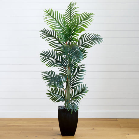 5.5’ Paradise Palm Artificial Tree in Square Planter-Parc Decor