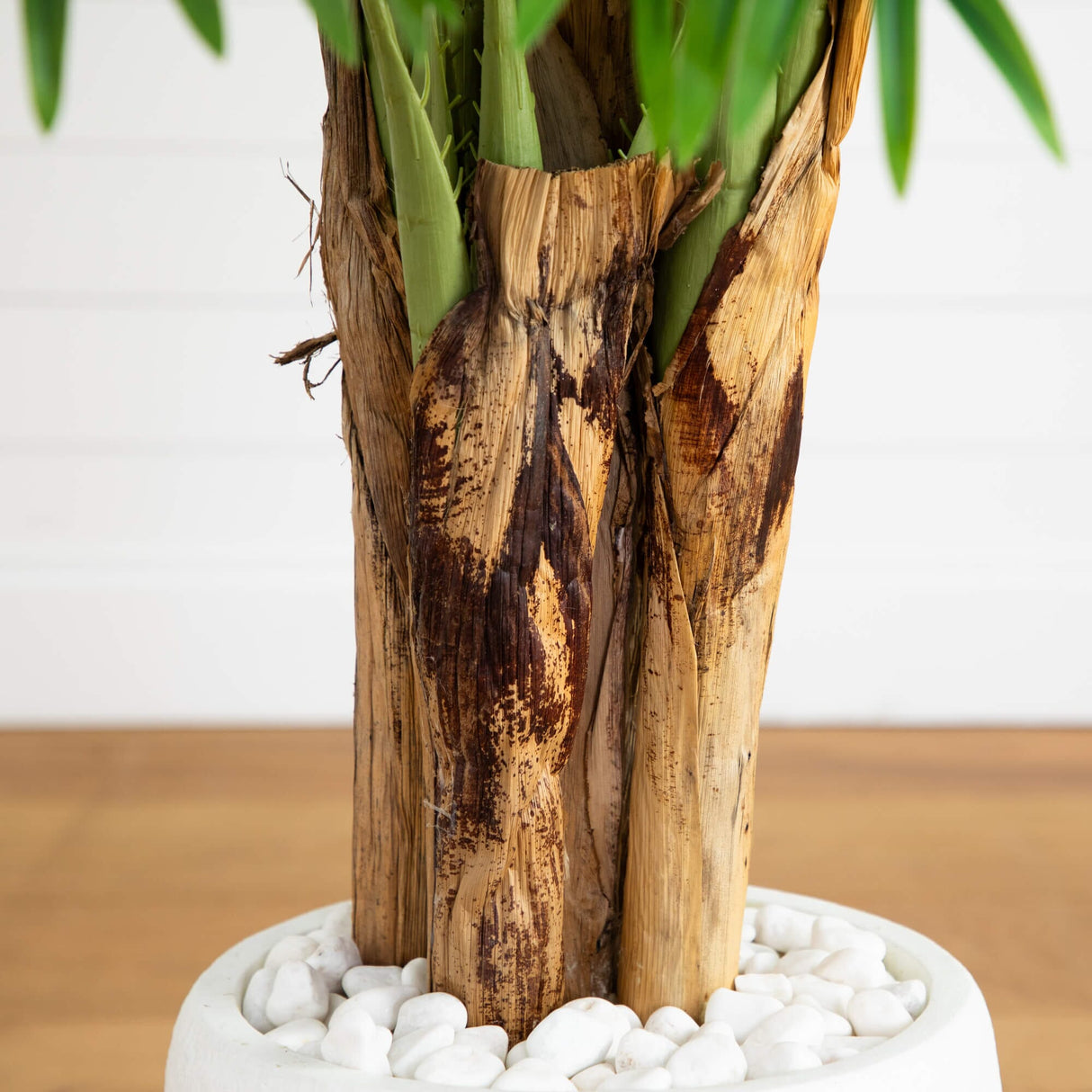 5.5’ Triple Areca Palm Artificial Tree in White Planter-Parc Decor