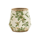 5.5” Tuscan Ceramic Green Scroll Planter-Parc Decor