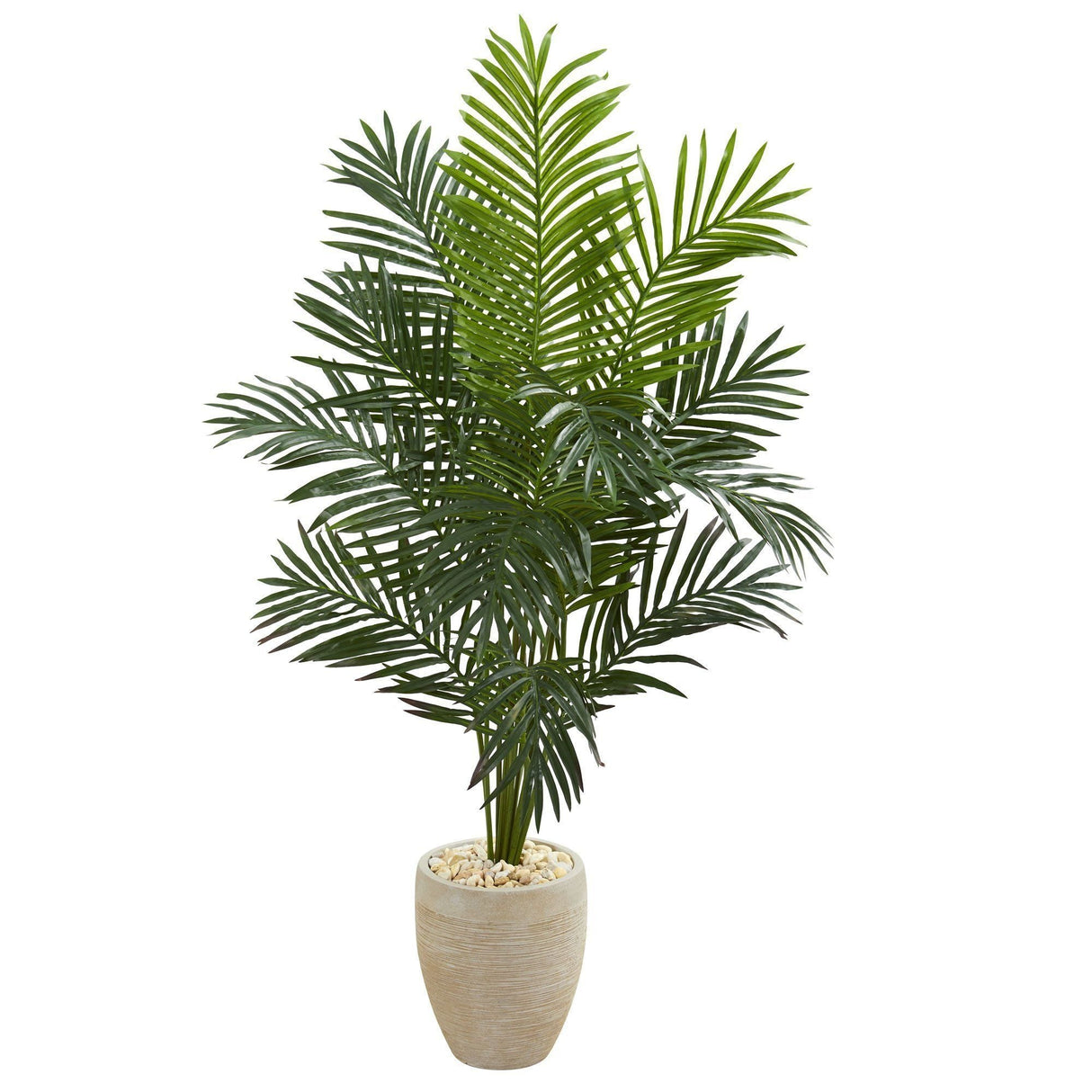 5.5’ Paradise Artificial Palm Tree in Sand Colored Planter-Tree-Parc Decor