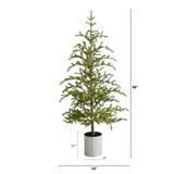 5.5’ Pre-Lit Pine Artificial Christmas Tree in Decorative Planter with 150 Lights-Christmas Tree-Parc Decor