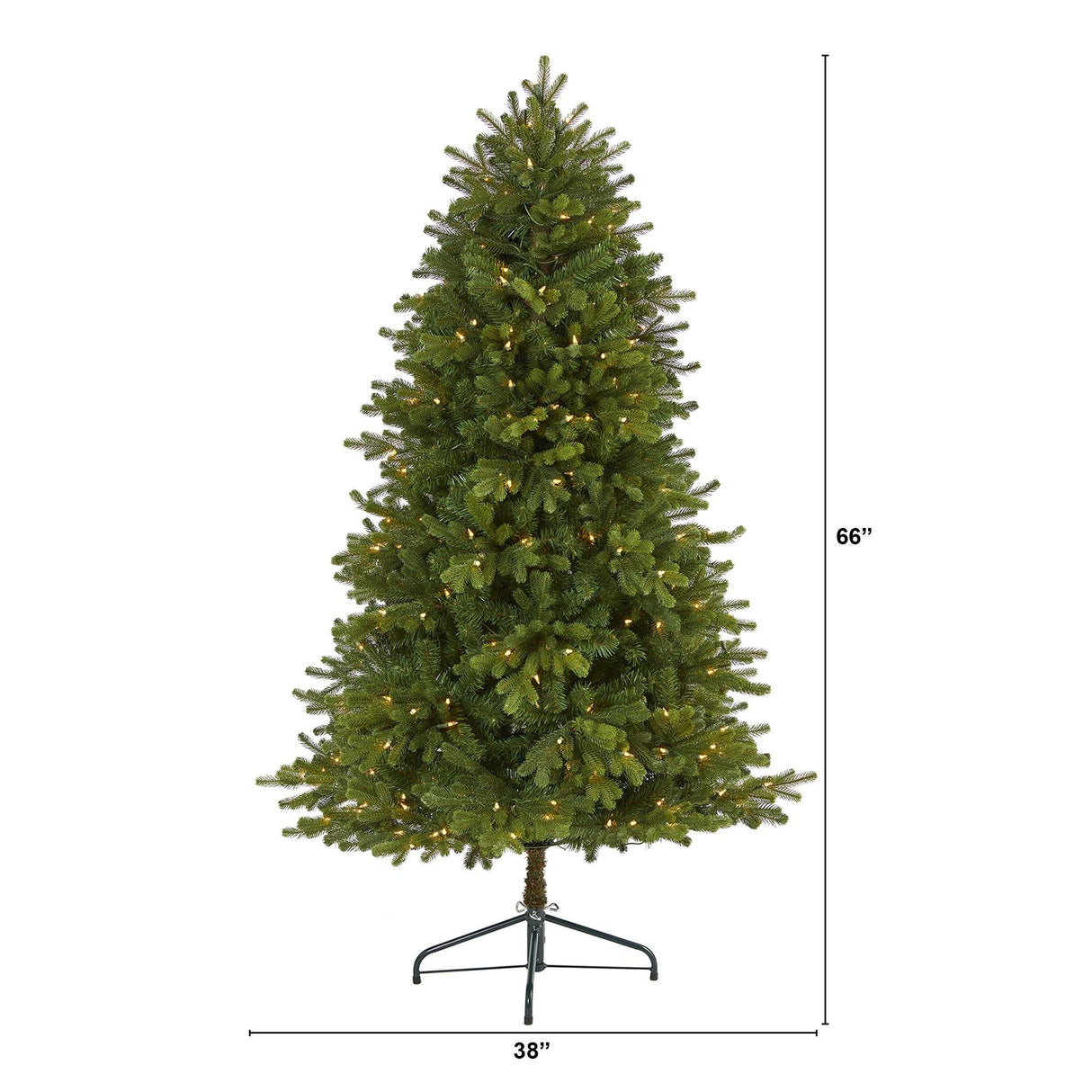 5.5’ Washington Fir Artificial Christmas Tree with 300 Clear Lights and 672 Bendable Branches-Christmas Tree-Parc Decor
