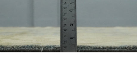 5.9x8.4 Hand Knotted Gray and Beige Traditional Oushak Wool Area Rug