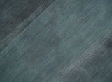 5x7 Black, Charcoal and Gray Striped Wool Hand Woven Southwestern Lori Rug