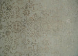 5x7 Fine Hand Knotted Beige and Brown Traditional Style Antique Wool and Silk Rug