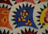 5x7 multicolor Hand Woven Modern Floral Design Wool Rug