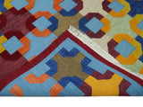 5x7 Multicolor Modern Abstract Wool Hand Woven Southwestern Rug