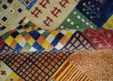 5x7 Multicolor Shapes Modern Wool Hand Woven Southwestern Lori Gabbeh Rug