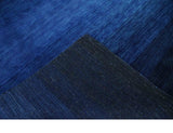 5x7 Ombre Premium look Blue Wool Hand Woven Southwestern Gabbeh Rug